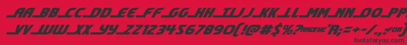 フォントshiningheraldital – 赤い背景に黒い文字