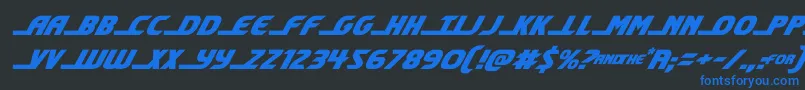 shiningheraldital Font – Blue Fonts on Black Background