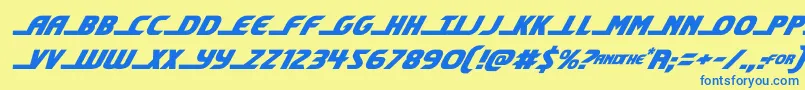 shiningheraldital Font – Blue Fonts on Yellow Background