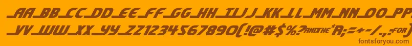 shiningheraldital Font – Brown Fonts on Orange Background