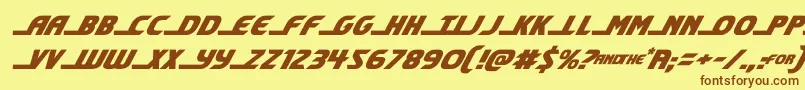 shiningheraldital Font – Brown Fonts on Yellow Background