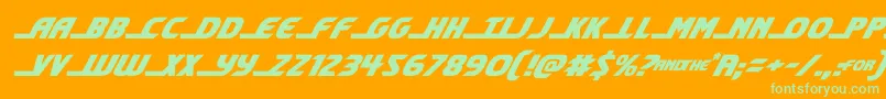 shiningheraldital Font – Green Fonts on Orange Background