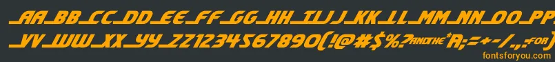 shiningheraldital Font – Orange Fonts on Black Background