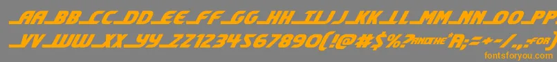 shiningheraldital Font – Orange Fonts on Gray Background