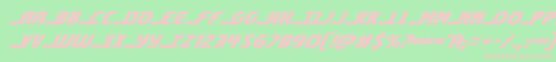 shiningheraldital Font – Pink Fonts on Green Background