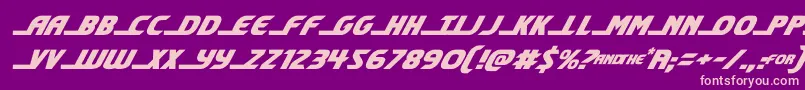 shiningheraldital Font – Pink Fonts on Purple Background