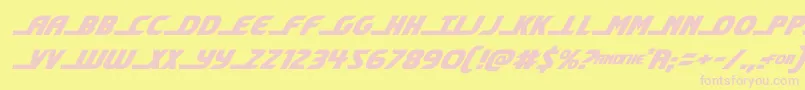 shiningheraldital Font – Pink Fonts on Yellow Background