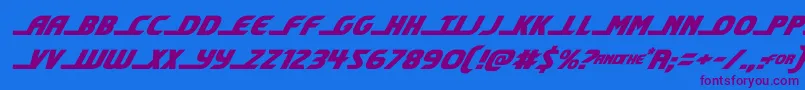 shiningheraldital Font – Purple Fonts on Blue Background