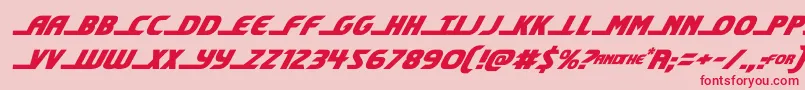 shiningheraldital Font – Red Fonts on Pink Background