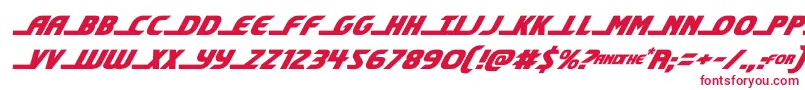 shiningheraldital Font – Red Fonts on White Background
