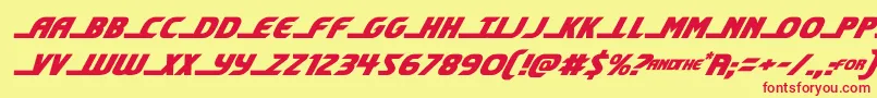 shiningheraldital Font – Red Fonts on Yellow Background