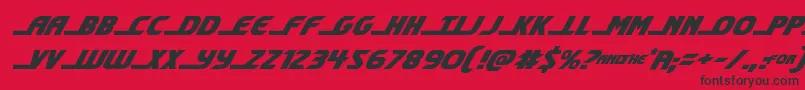 shiningheraldital Font – Black Fonts on Red Background