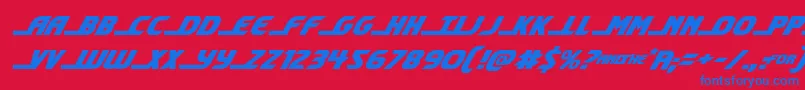 shiningheraldital Font – Blue Fonts on Red Background