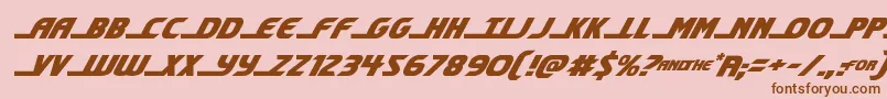 shiningheraldital Font – Brown Fonts on Pink Background