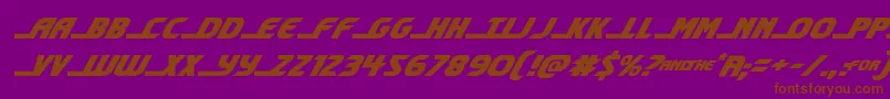 shiningheraldital Font – Brown Fonts on Purple Background