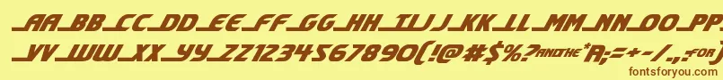 shiningheraldital Font – Brown Fonts on Yellow Background