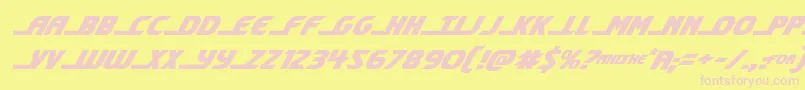 shiningheraldital Font – Pink Fonts on Yellow Background