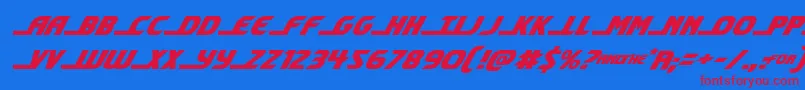 shiningheraldital Font – Red Fonts on Blue Background