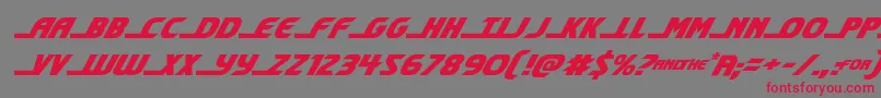 shiningheraldital Font – Red Fonts on Gray Background