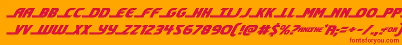 shiningheraldital Font – Red Fonts on Orange Background