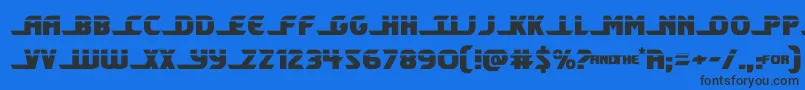 shiningheraldlaser Font – Black Fonts on Blue Background