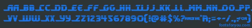 shiningheraldlaser Font – Blue Fonts on Black Background