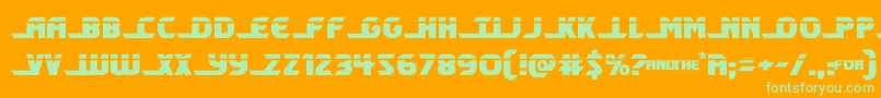 shiningheraldlaser Font – Green Fonts on Orange Background