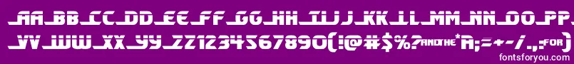 shiningheraldlaser Font – White Fonts on Purple Background