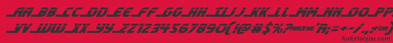 shiningheraldlaserital Font – Black Fonts on Red Background