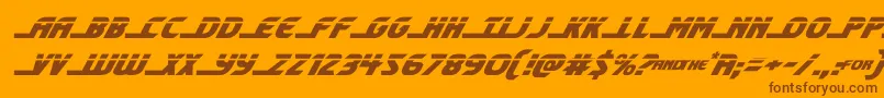 shiningheraldlaserital-Schriftart – Braune Schriften auf orangefarbenem Hintergrund