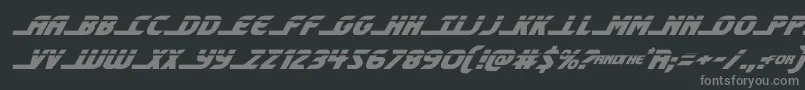 shiningheraldlaserital Font – Gray Fonts on Black Background