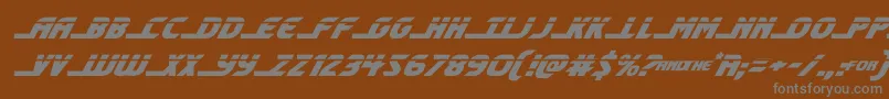 shiningheraldlaserital-fontti – harmaat kirjasimet ruskealla taustalla