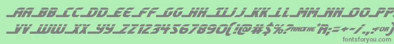 shiningheraldlaserital-Schriftart – Graue Schriften auf grünem Hintergrund