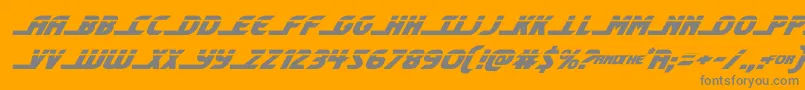 shiningheraldlaserital-Schriftart – Graue Schriften auf orangefarbenem Hintergrund