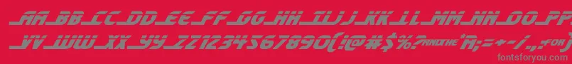 shiningheraldlaserital Font – Gray Fonts on Red Background