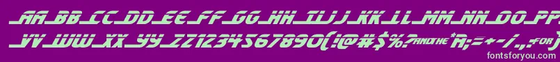 shiningheraldlaserital Font – Green Fonts on Purple Background