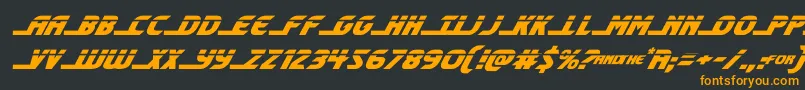 shiningheraldlaserital Font – Orange Fonts on Black Background