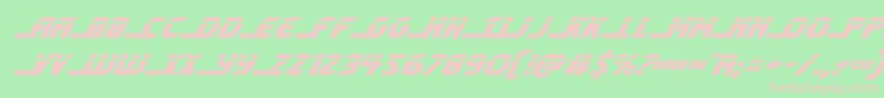 shiningheraldlaserital Font – Pink Fonts on Green Background