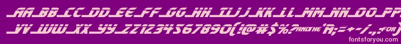 shiningheraldlaserital Font – Pink Fonts on Purple Background