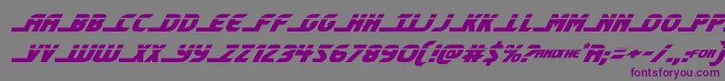 shiningheraldlaserital Font – Purple Fonts on Gray Background