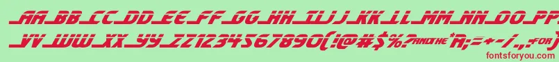shiningheraldlaserital Font – Red Fonts on Green Background
