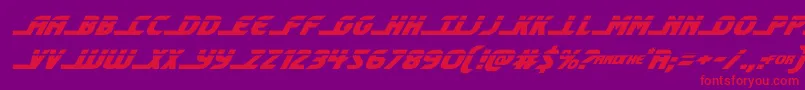 shiningheraldlaseritalフォントについての詳細 フォントshiningheraldlaserital – 紫の背景に赤い文字