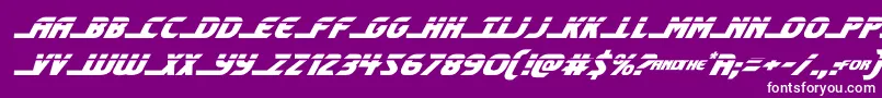 shiningheraldlaserital Font – White Fonts on Purple Background