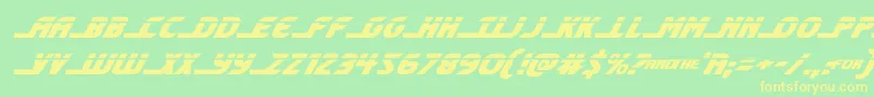 shiningheraldlaserital Font – Yellow Fonts on Green Background