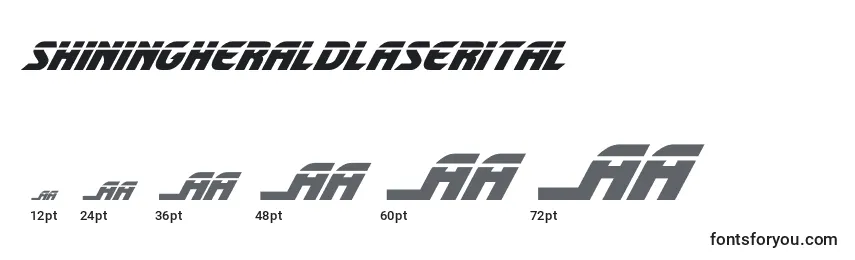 Shiningheraldlaserital (140725) Font Sizes