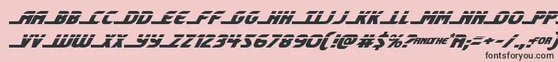 shiningheraldlaserital Font – Black Fonts on Pink Background