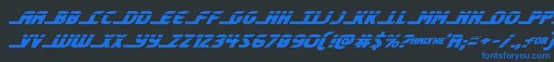 shiningheraldlaserital Font – Blue Fonts on Black Background