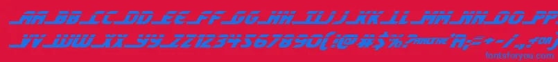 shiningheraldlaserital Font – Blue Fonts on Red Background