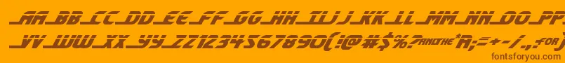shiningheraldlaserital Font – Brown Fonts on Orange Background