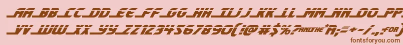 shiningheraldlaserital Font – Brown Fonts on Pink Background